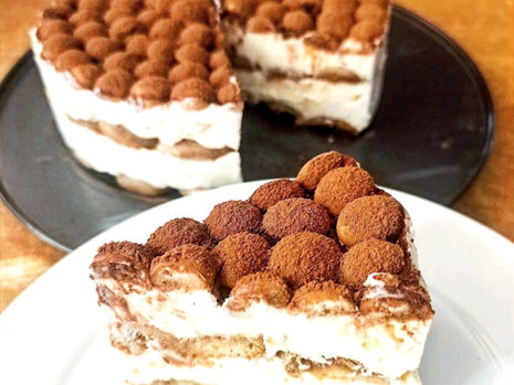 Odlehčený tiramisu dort