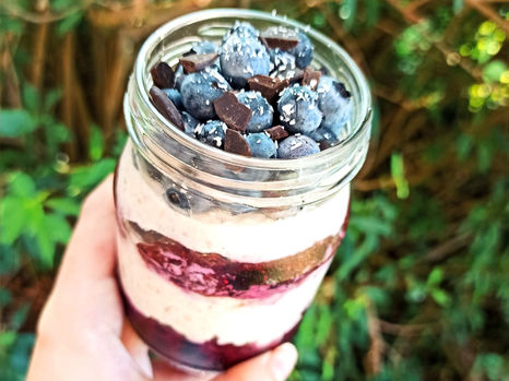 Borůvkové ovesné vločky přes noc 