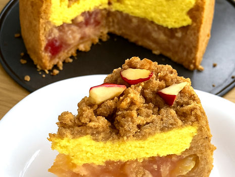 Luxusní jablečný dort s pudinkem