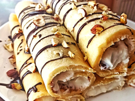 Celozrnné palačinky s hruškovou nutellou