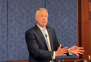 Man speaking to a crowd