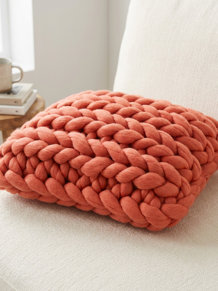 Chunky Knit Throw Pillow