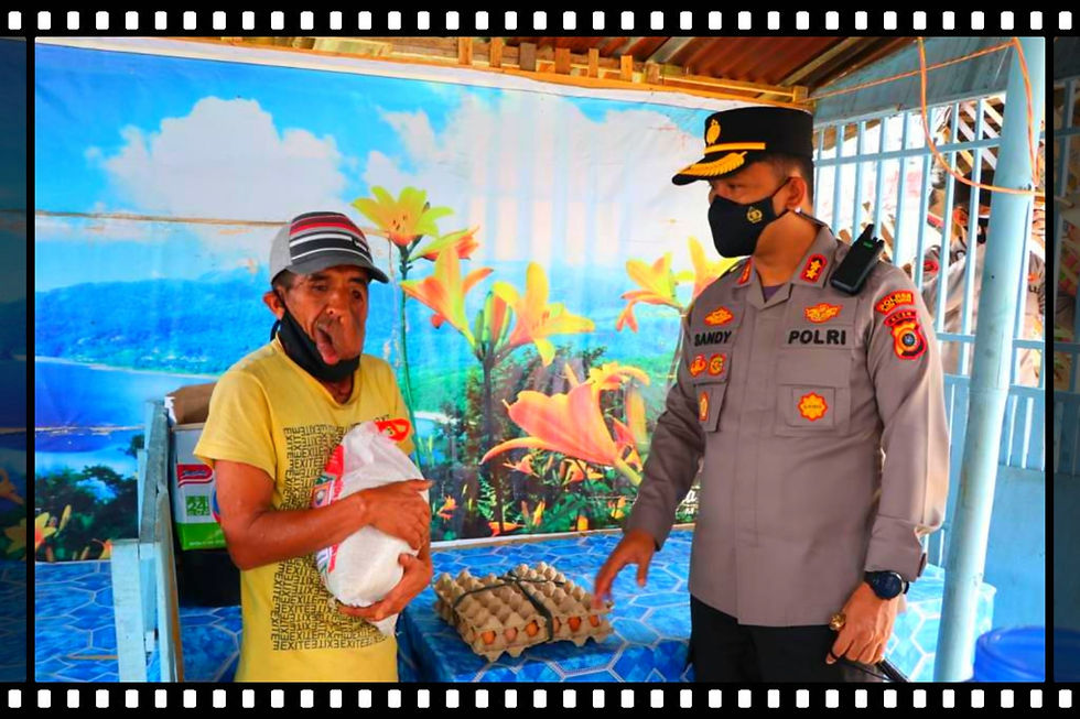 KAPOLRES ACEH TENGAH BAGI SEMBAKO KEPADA KOMUNITAS ABANG BECAK DI TAKENGON