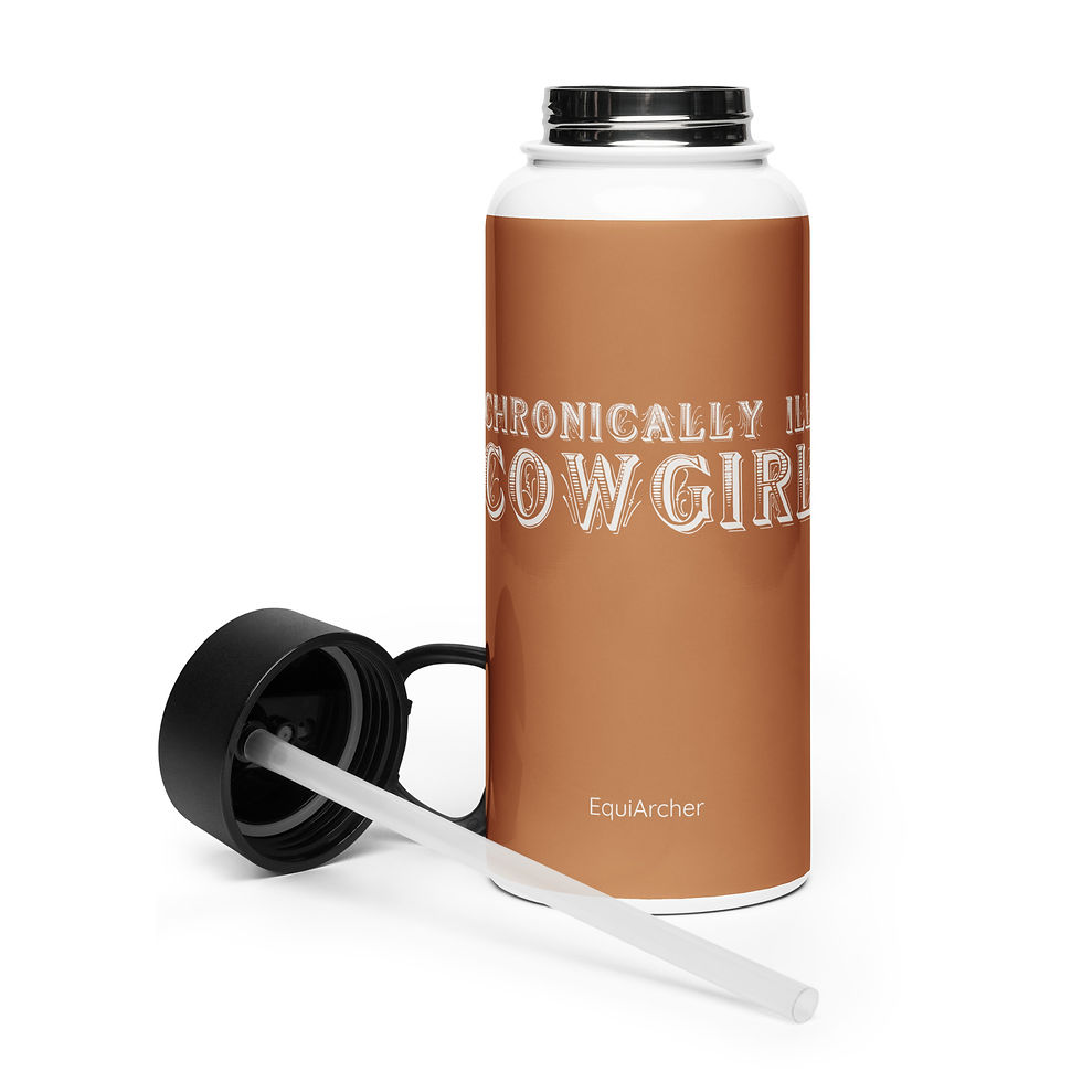Chronically Ill Cowgirl - 32oz Water Bottle - Copper/Cream