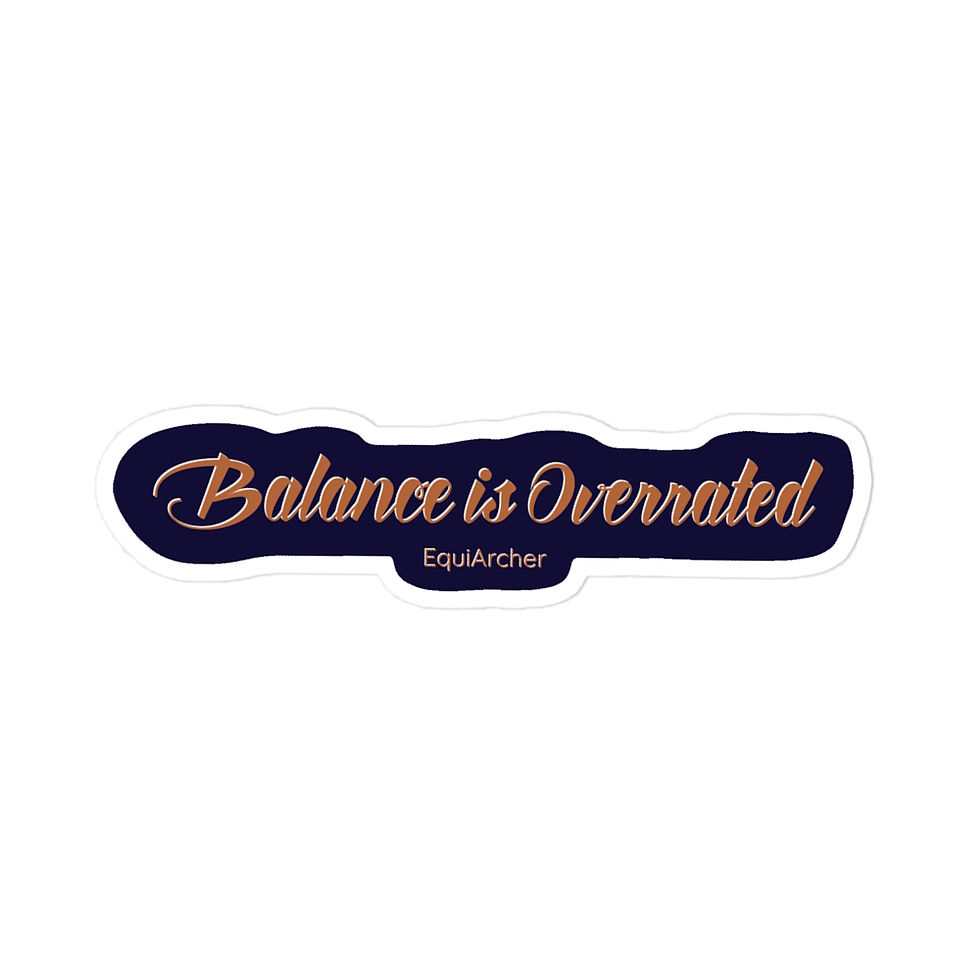 Balance is Overrated Sticker - Navy/Copper