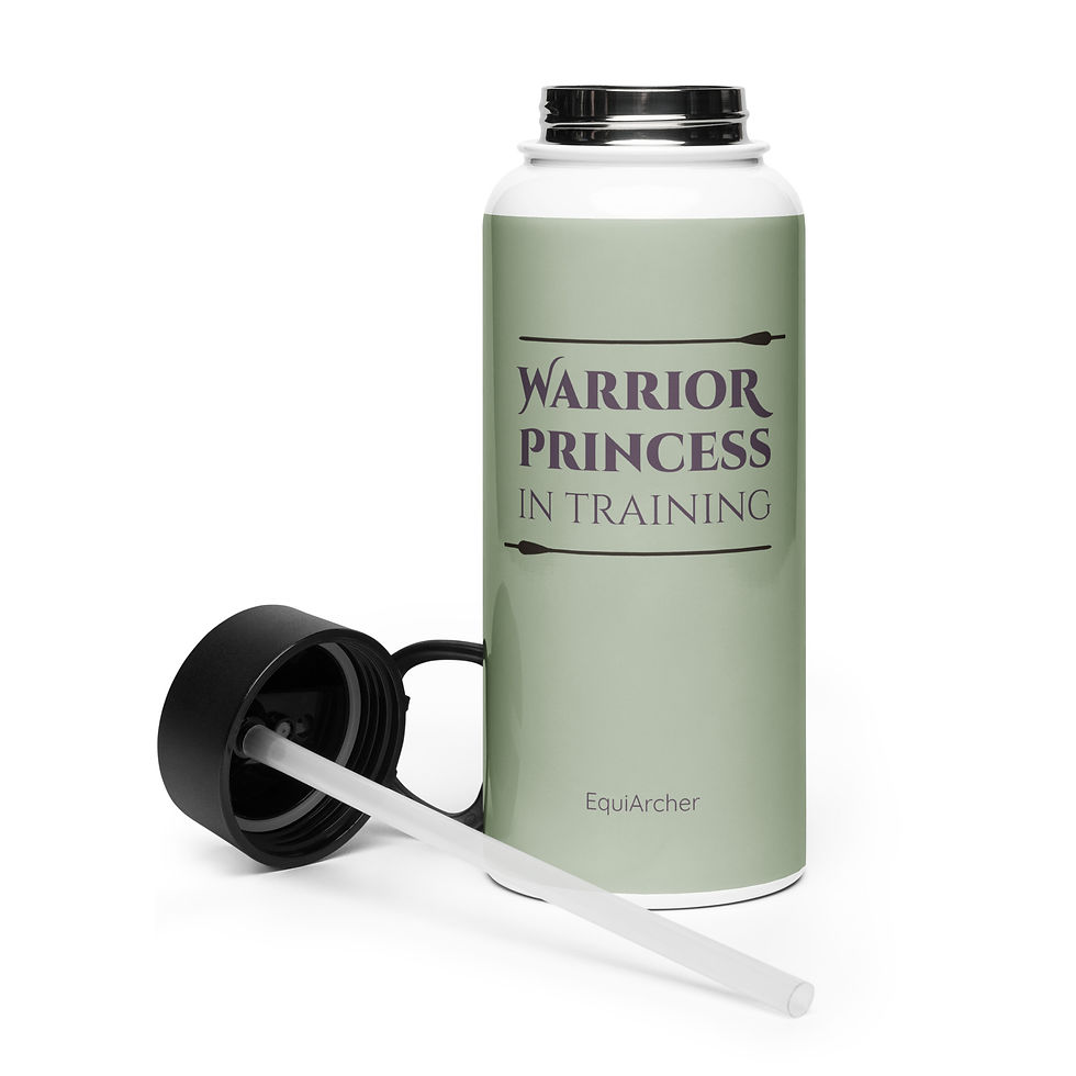 Warrior Princess in Training - 32oz Water Bottle - Sage/Eggplant