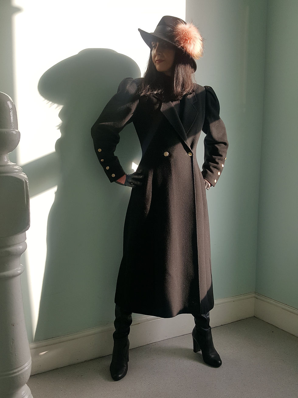 Thumbnail: Mansfield fit and flare cashmere and wool coat