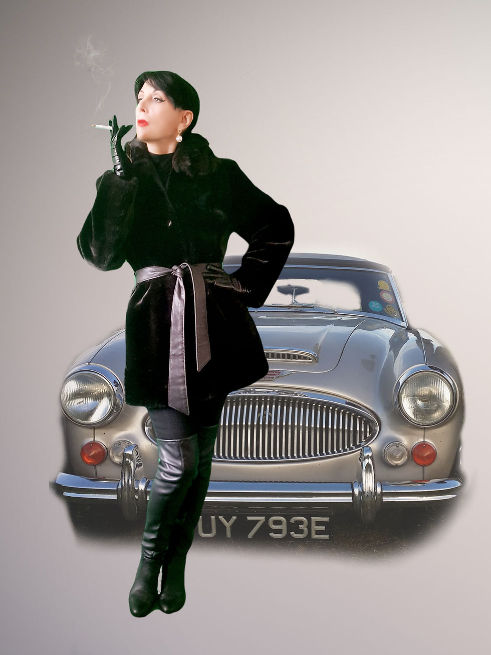 Thumbnail: Rare Gold Label vintage early 1970s faux fur & faux leather Snugkoat Made in UK