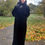 Thumbnail: Vintage late 1980s 1990s deep black luxury quality glossy long faux fur coat
