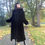 Thumbnail: Vintage late 1980s 1990s deep black luxury quality glossy long faux fur coat