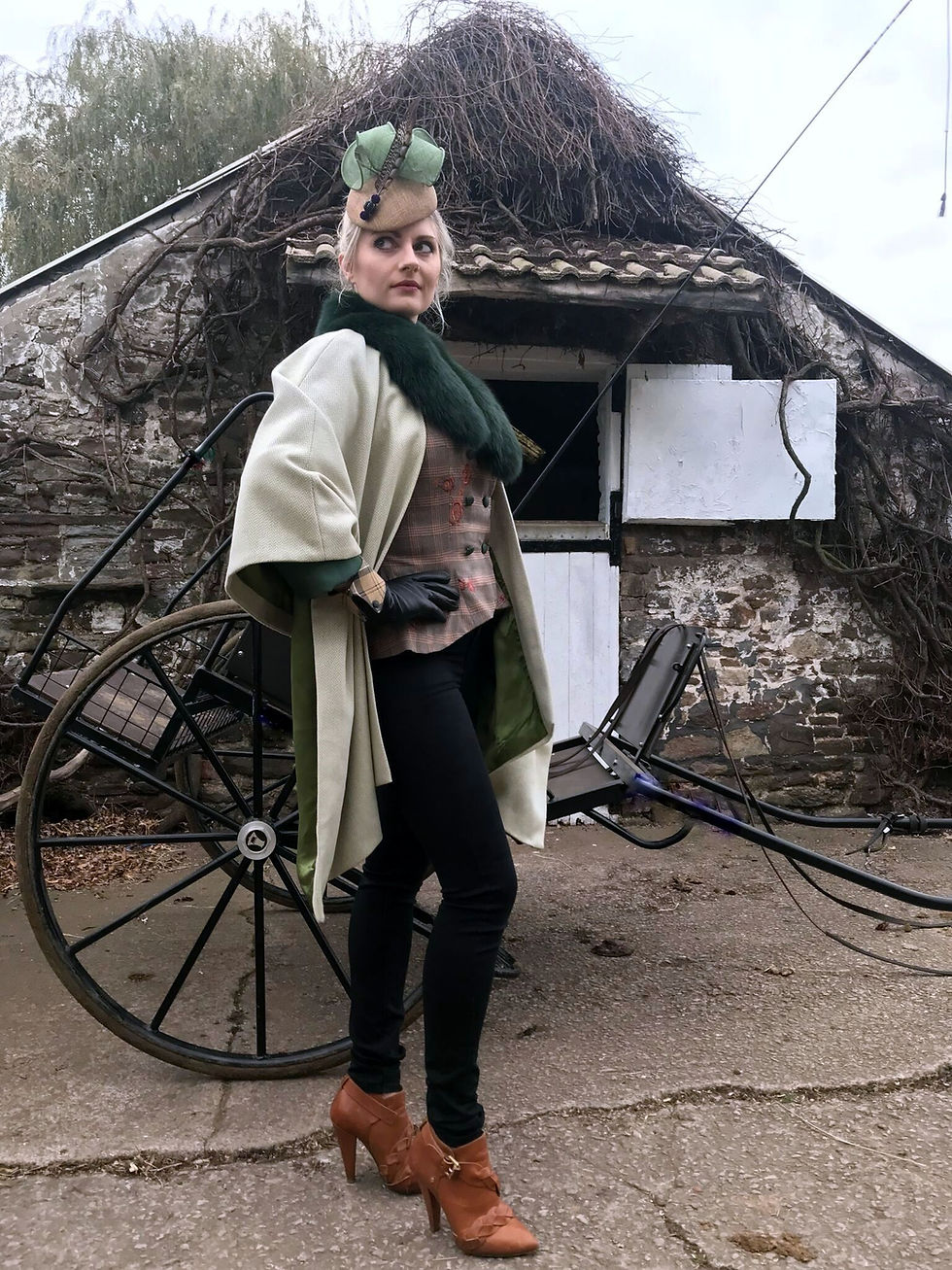 Thumbnail: Fitted peplum 1940's inspired Jacket by Zorica Z