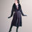Thumbnail: Japanese made stunning vintage navy blue suede & fox collar coat 1970s