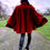 Thumbnail: Deep Red vintage Italian 1980s faux fur trapezium coat beautiful swing luxury