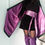 Thumbnail: Green wool and cashmere Montpelier Wrap lined with purple satin