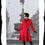 Thumbnail: Red Mansfield Riding/equestrian inspired coat with black velvet accents