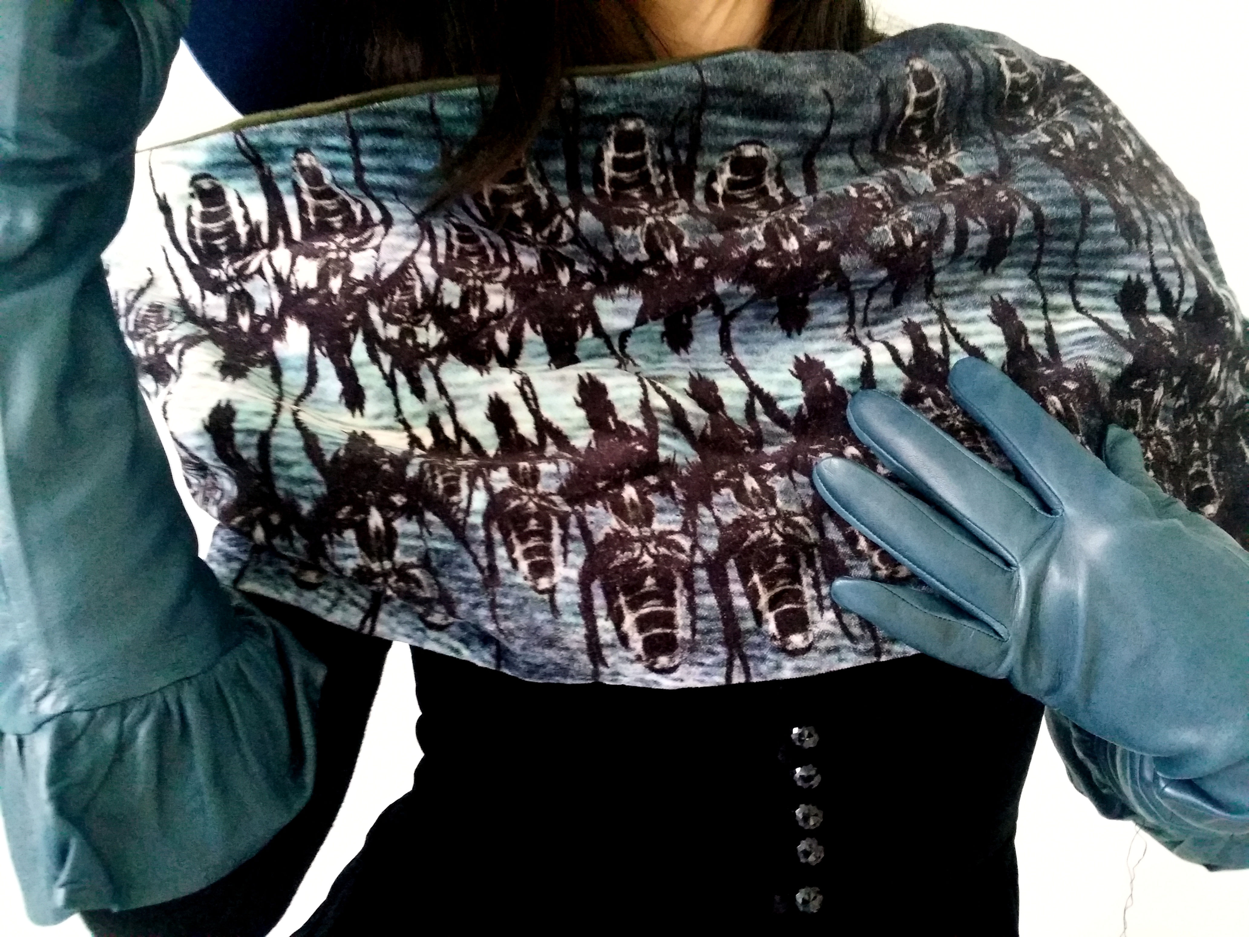 "Metapmorphosis" Velvet scarf by Lee Lapthorne