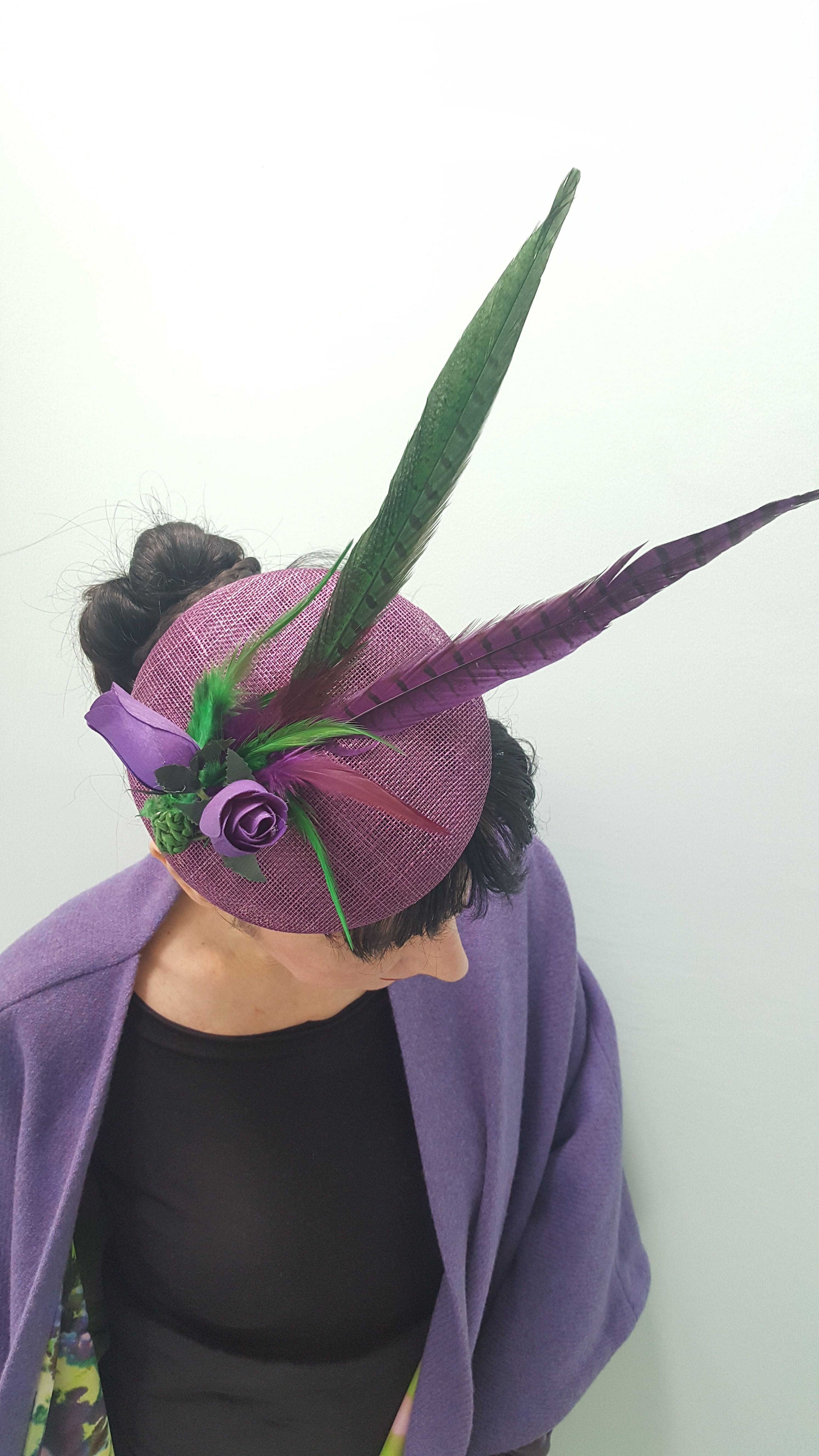 'Enchantress' Purple Rose Hat