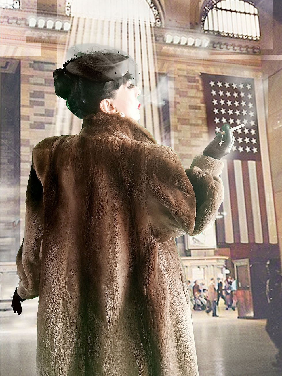 Thumbnail: Vintage 1940s 1950s phantom beaver sheared fur coat ideal forties retro event