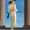 Thumbnail: Spectacular off white pure silk Cache 1980s dress disco races Lady Dimitrescu