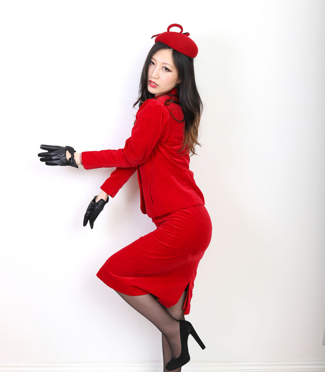 1980s Red Velvet Jacket