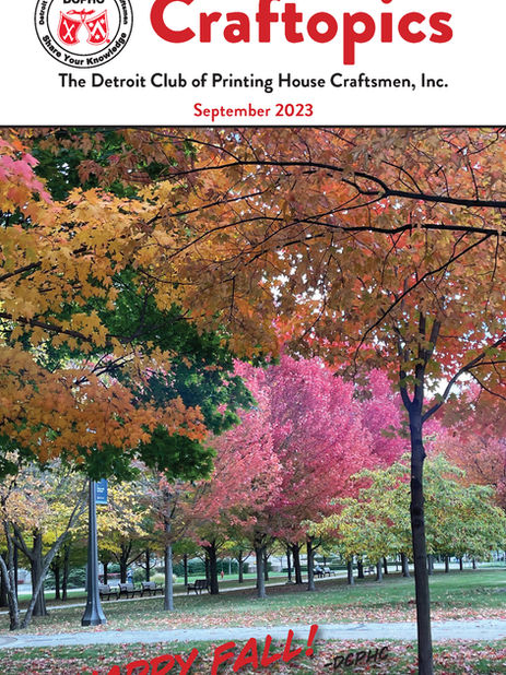 Craftopics September– October 2023