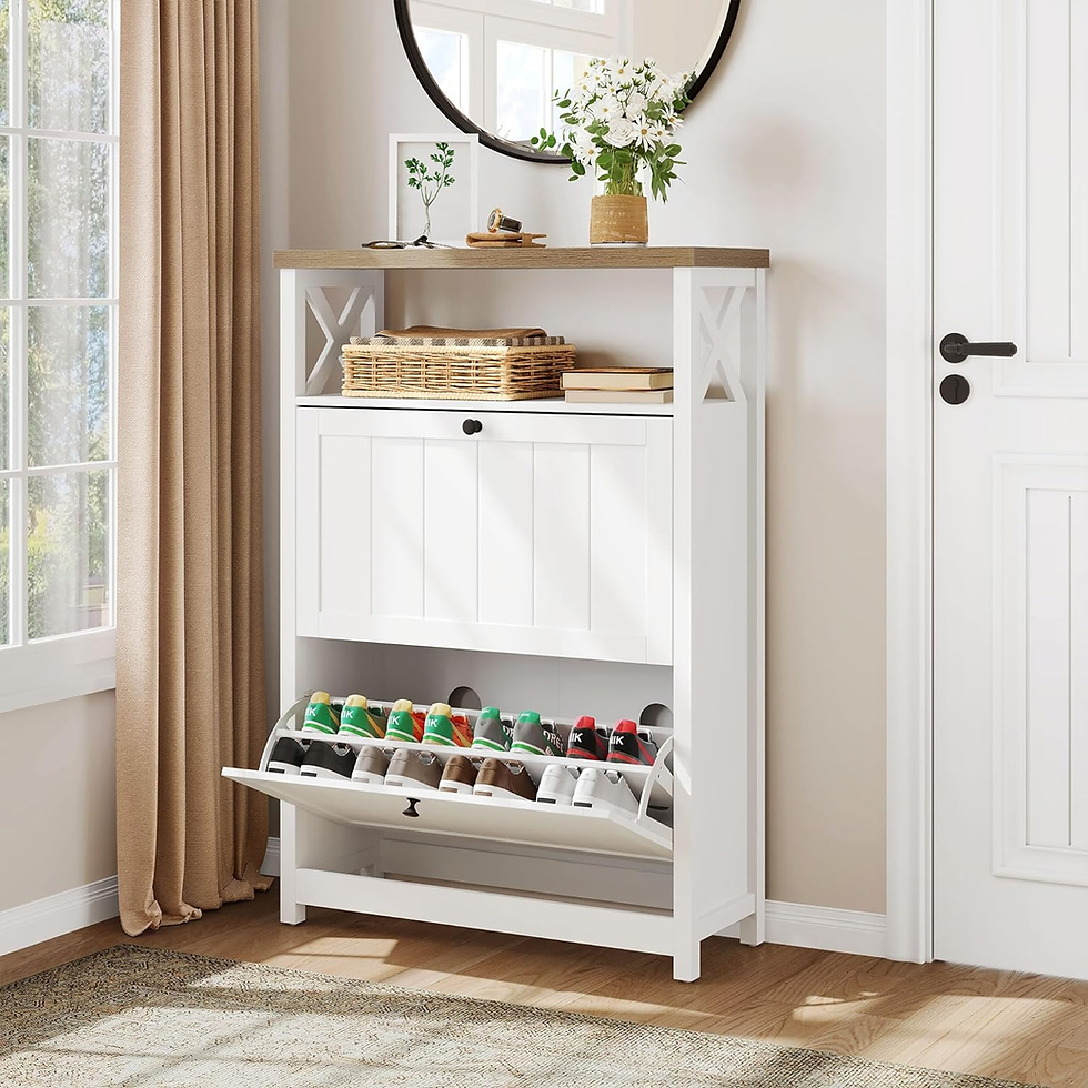 Shoe Cabinet with 2 Flip Drawers