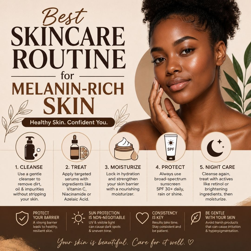 Best Skincare Routine for Melanin-Rich Skin