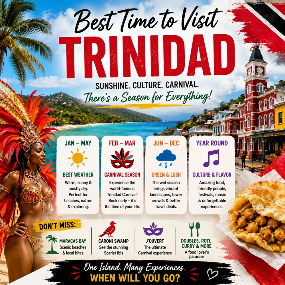 Best Time to Visit Trinidad: Weather, Carnival, Festivals & the Best Months to Travel