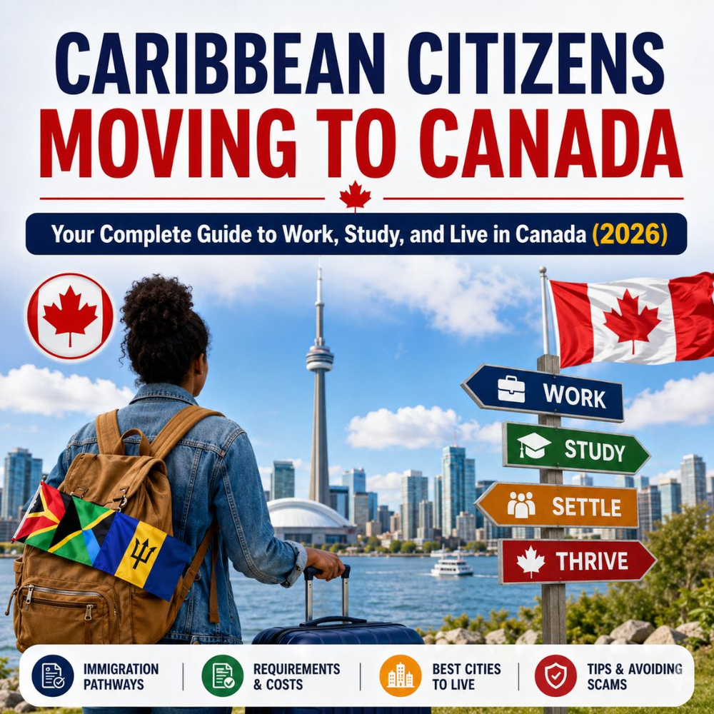 Caribbean Citizens Moving to Canada (2026): Complete Immigration Guide to Work, Study, and Live