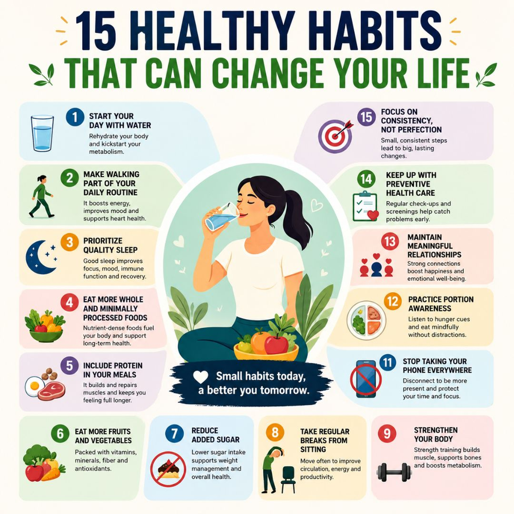 15 Healthy Habits That Can Change Your Life