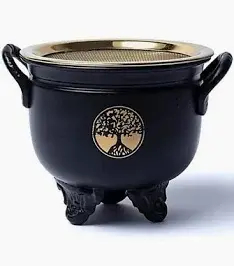 Tree Of Life Cauldron Resin Incense Burner