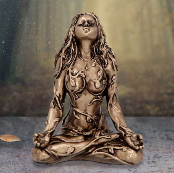 Thumbnail: Gaia Bronze Figurine 6.5cm in situ