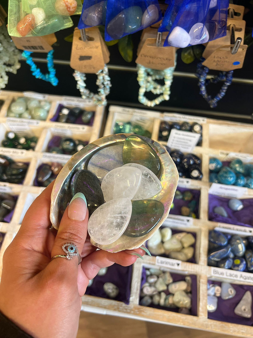Thumbnail: Gemstone Worry Stones / Thumb Stones