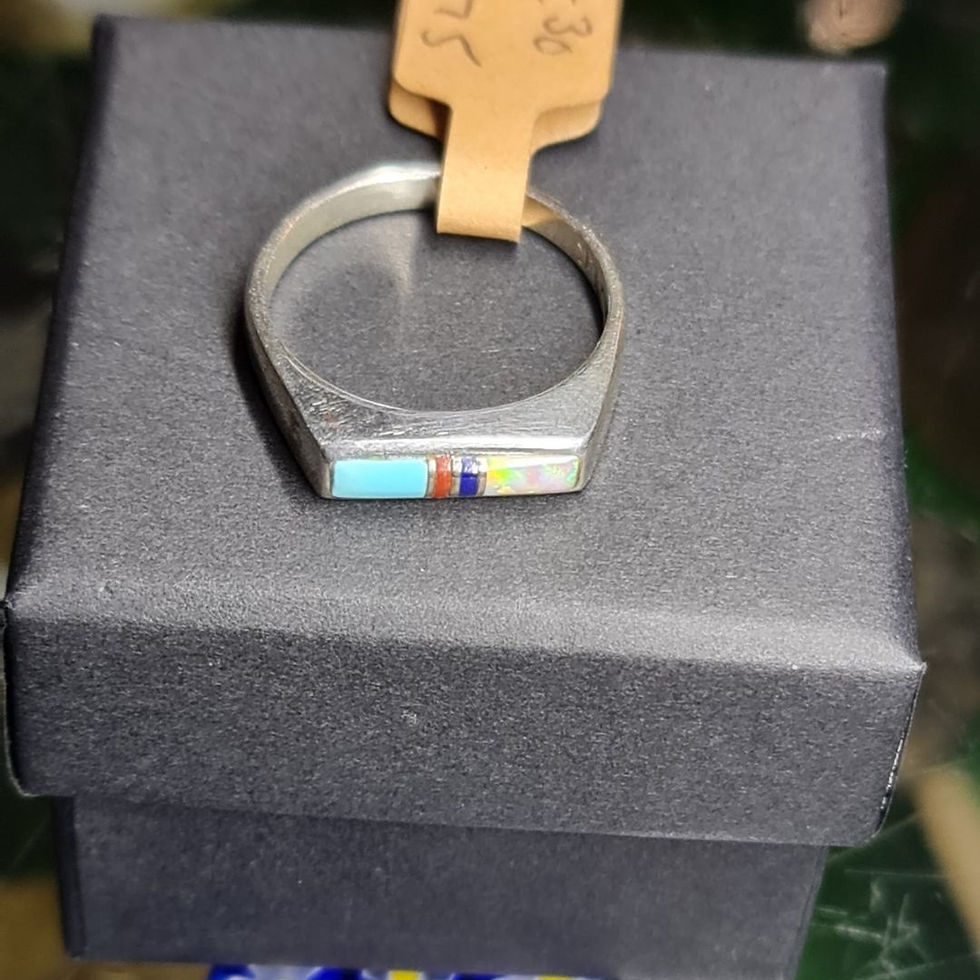 Mixed Stone Ring in Sterling Silver