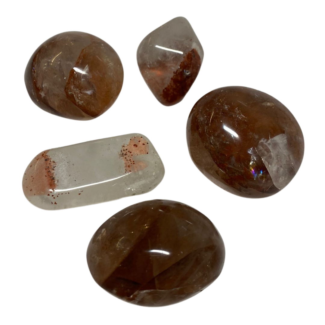 Polished Hematite in Quartz Tumblestone