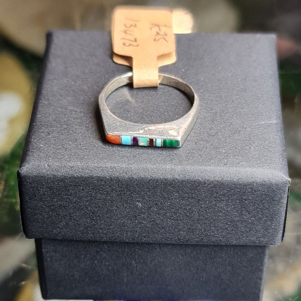 Mixed Stone Ring in Sterling Silver