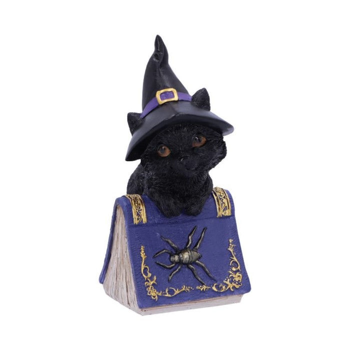 Pocus Witches Familiar Black Cat and Spellbook Figurine 12.7cm front