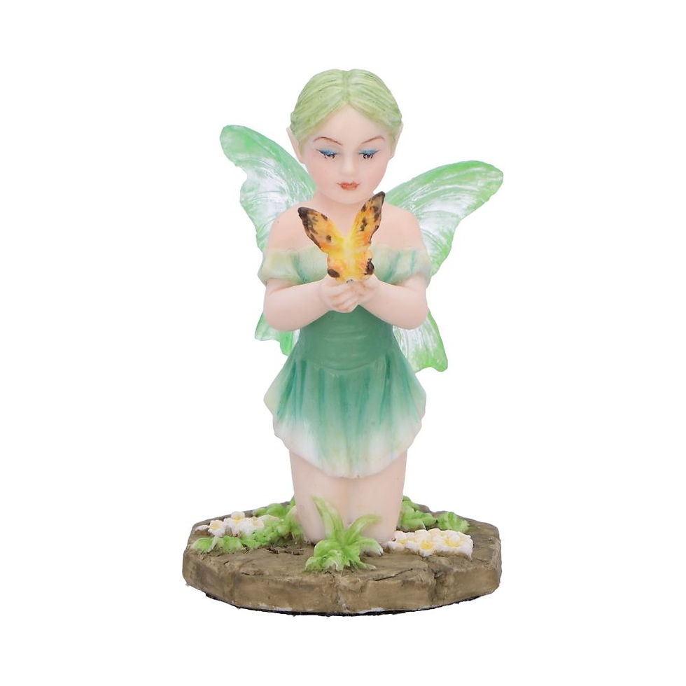 Esme Forest fairy figurine with butterfly and flowers front