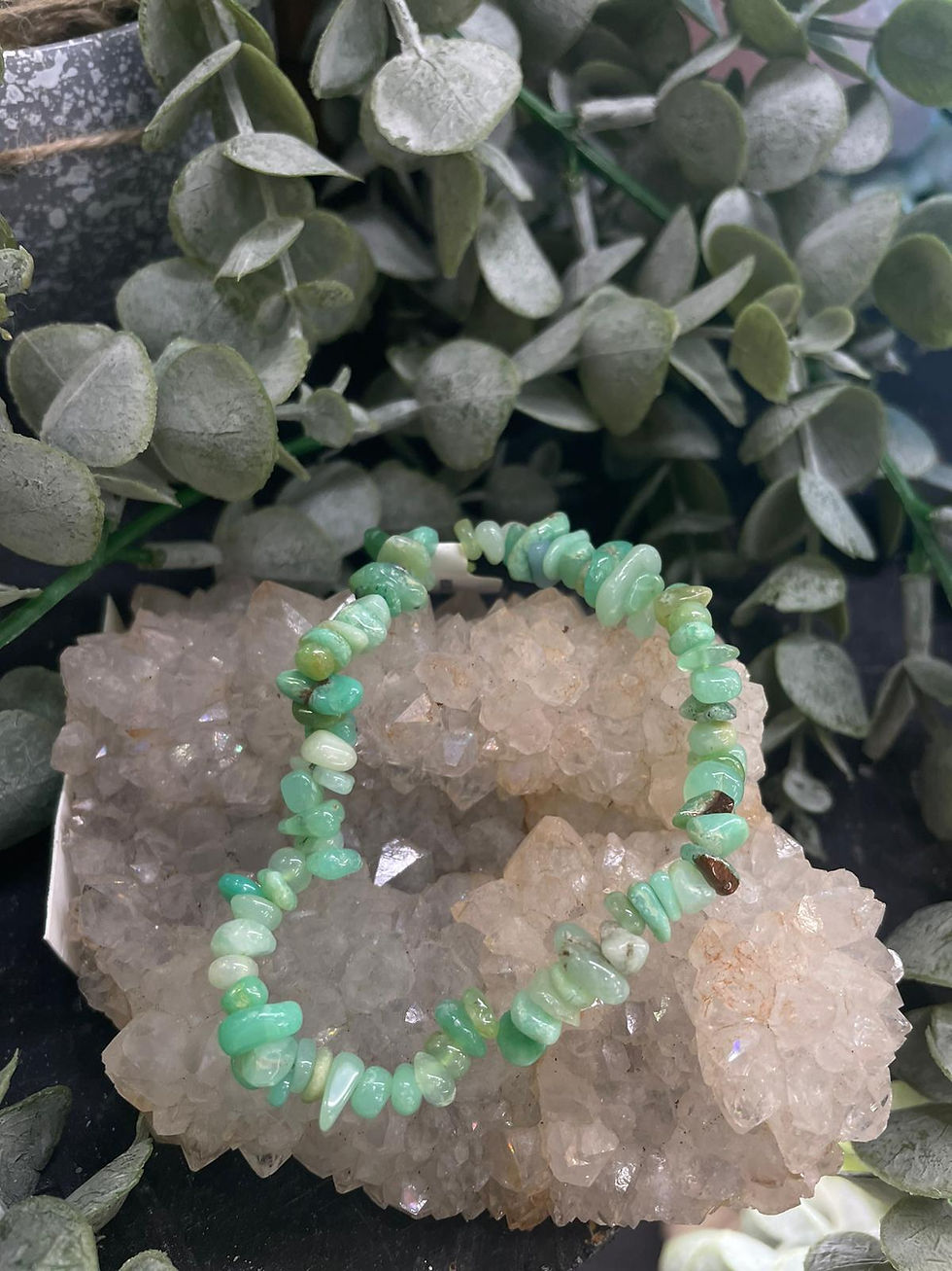 Stretch Chinese Turquoise Chip Bracelet