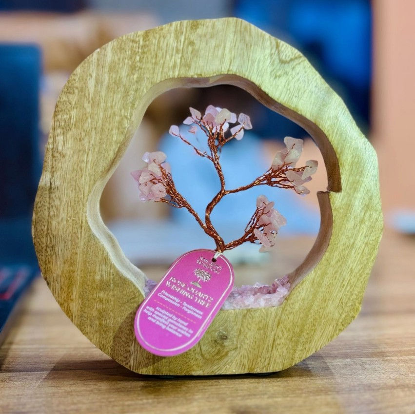 Rose Quartz Gemstone Tree Garden Close Ring - 60 Stones