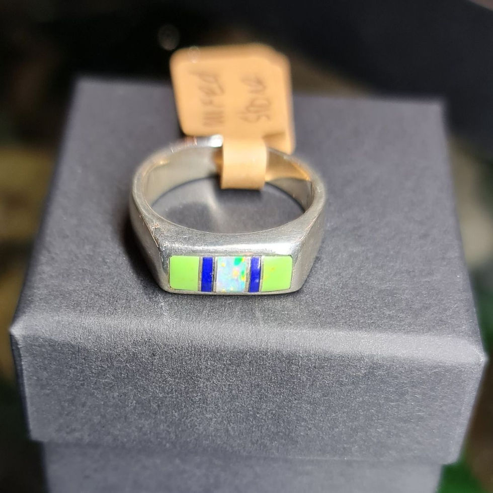 Mixed Stone Ring In Sterling Silver