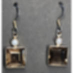 Smoky Quartz Drop Earrings in Sterling Silver