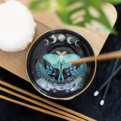 Luna Moth Ceramic Incense Holder Plate.jpg