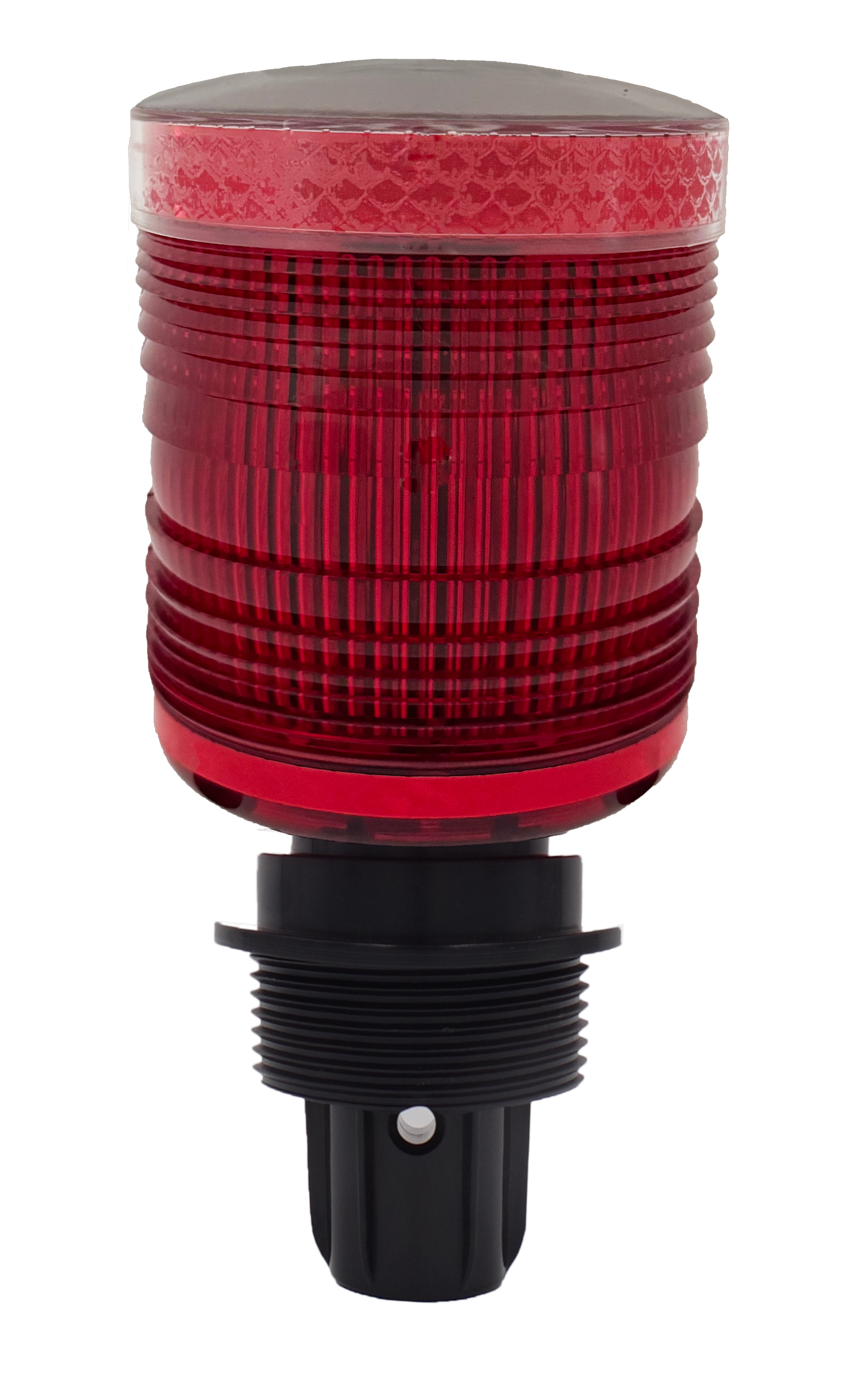 Red 360-Degree Universal Base Solar Barricade Light