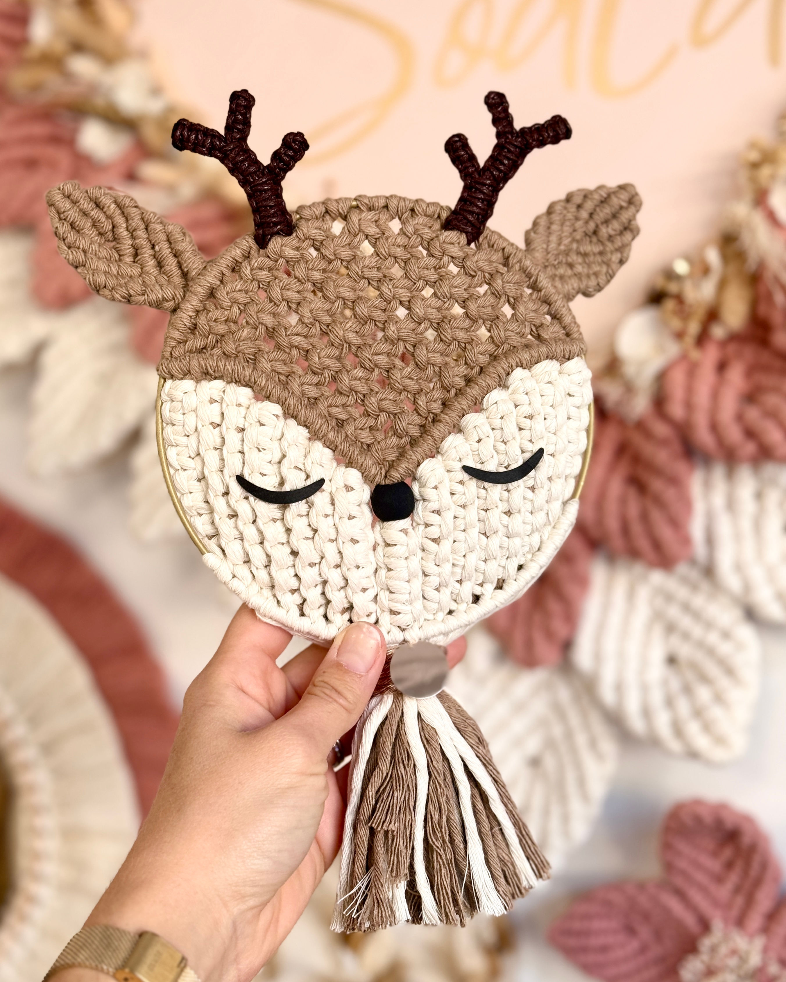 Cerf en macramé
