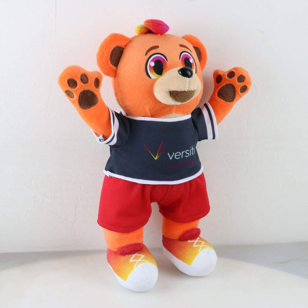 Thumbnail: Custom Plush Bear Designed to Support Blood Drives
