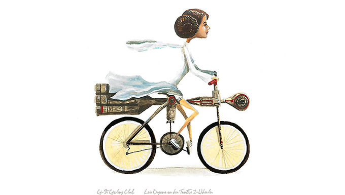 Princess Leia on Tantive IV bicycle