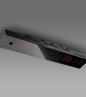 Uneekor EYE XO 2 golf launch monitor with expanded hitting zone for advanced indoor simulator performance.