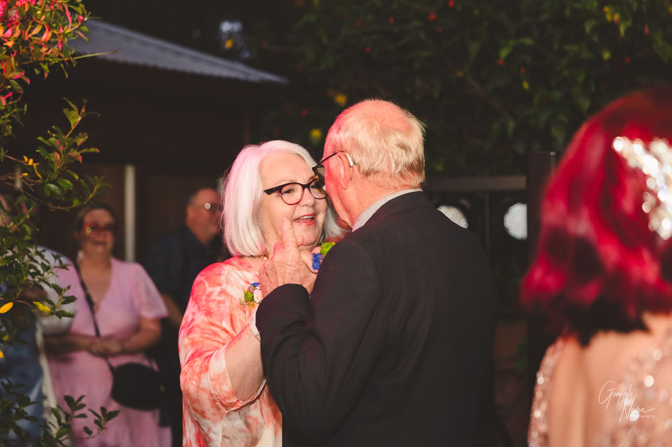 Parents of the bride dancing during the reception