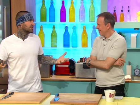 Shane Lynch discussing his new show Supercar Megabuild on Sunday brunch.